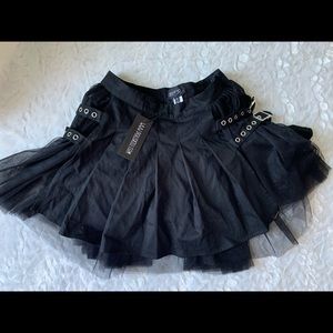 Goth Black Mini Skirt